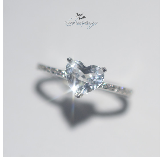 Chapter Thirteen-White Topaz Happy Heart Ring